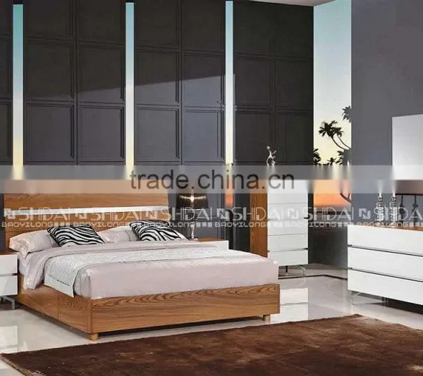 2016 Modern Metal Decorating Furniture Design Plywood Box Bed and Cabinet Sets photo-3