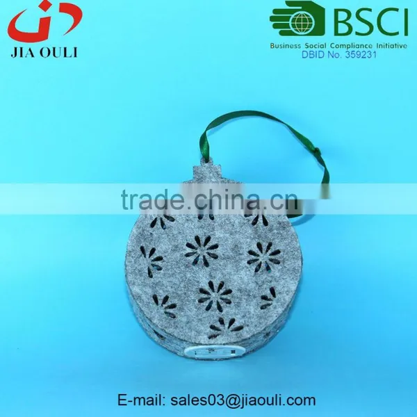 BSCI Audit Factory New Christmas Decorations Non-woven Felt LED Christmas Ball photo-4