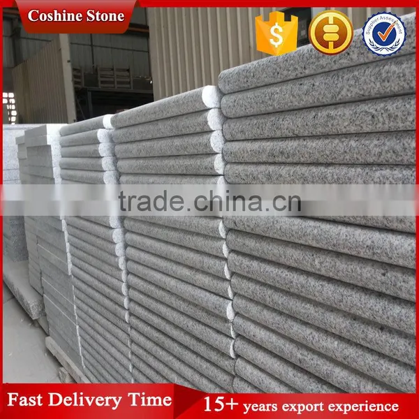 China Flamed Grey Granite Bullnose Paver For Sale photo-4