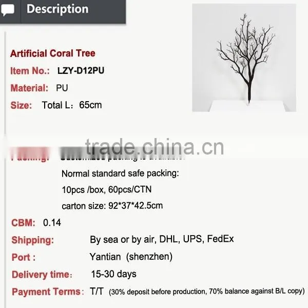 Decorative Coral Tree Home and Wedding Decoration Artificial Dry Tree Branch photo-2