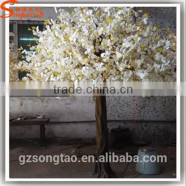 White Color Cherry Blossom Tree Mini Cherry Blossom Tree Branches Artificial Trees Cherry Blossoms photo-2