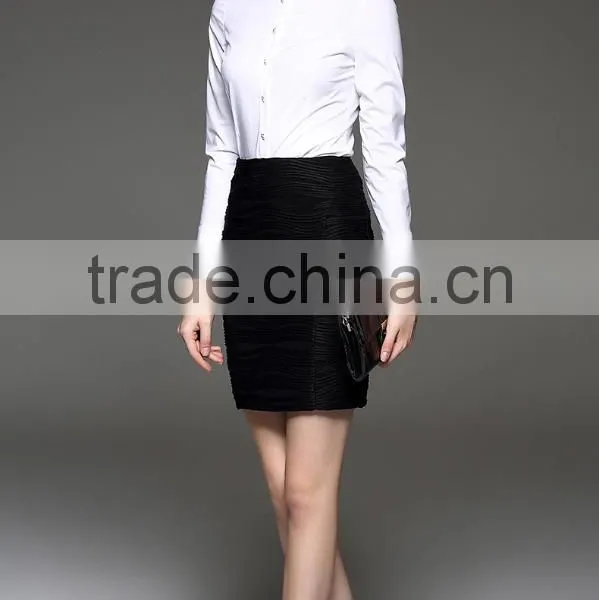 Intellectual Modern Ladies Long Sleeve Non-iron White Formal Shirt photo-2