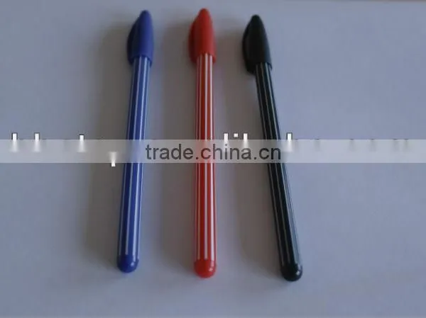 BHNPP4484 Office & School Supplies Cheap Promotional Gifts Plastic Stripe Ballpint Pen Good Qality
