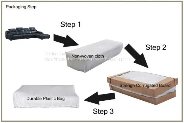 Modern Leather Sofa Bed Furniture photo-3