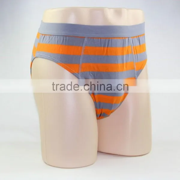 Teen Boy Underwear Striped Pants Yellow and Gray Underwear photo-2