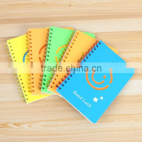 A5 Cheap Student Notebook Customizable Spiral Planner Hollow Card Paper Cover Organizer Printing photo-2