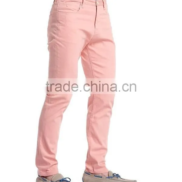Cheap Price Pink Color Latest Pants Style Long Man Trousers photo-3