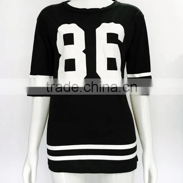 2017 Summer Fashion Lady's Shirts Top Shirt For Fat Women Boat Neck Women T Shirt photo-5