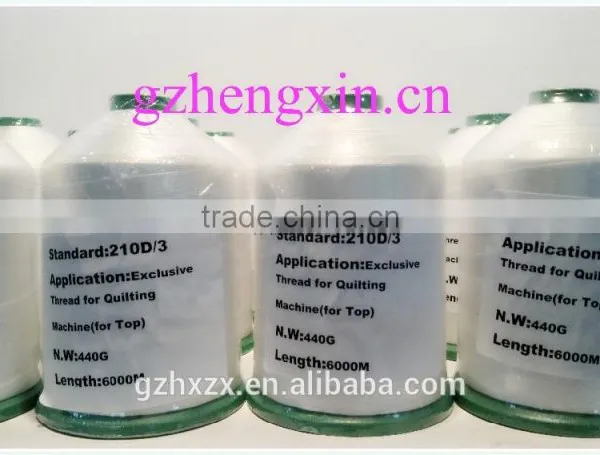 Raw White 210d /3, 100% Polyester Quilting Sewing Thread for Making Mattress photo-5