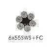 Offshore Anchor Steel Lifting Non Rotating Wire Rope 6 x 55 SWS