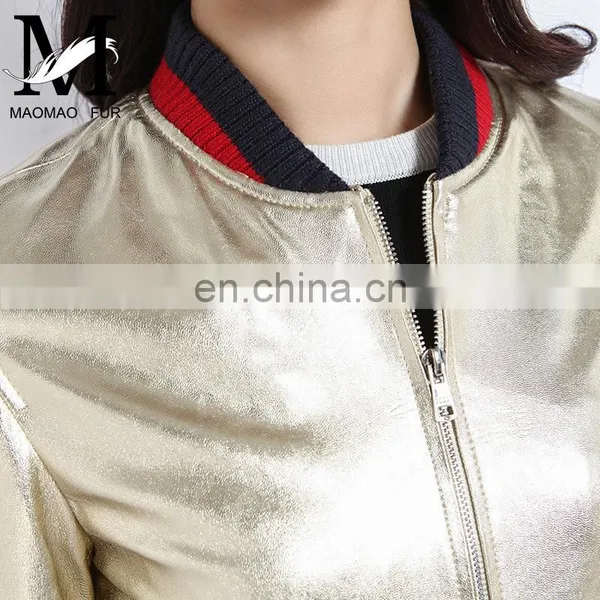 Women Autumn 2016 New Motorcycle Leather Coats Short Korean Version of Slim Real Leather Coat Female photo-5