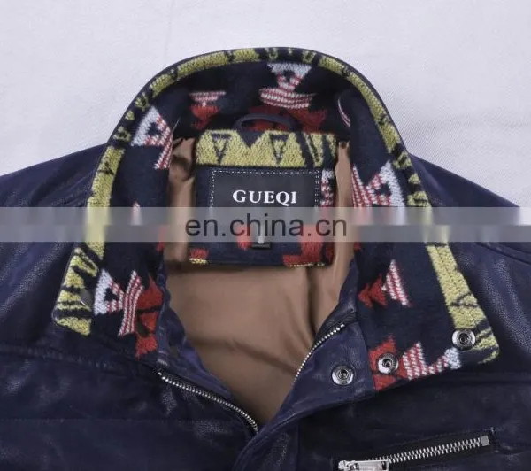 Lastest Fashion Mens Bright Color Leather Korean Winter Coat 2015 photo-4