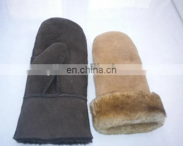 Top Quality Sheepskin Figerless Winter Customized Designwomen's Lamb Fur Glove