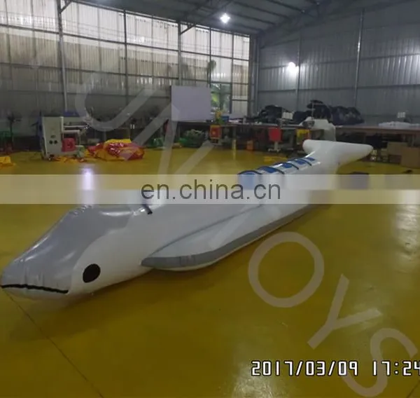 8 Person Ride Floating Dolphin Inflatable Water Ski Banana Towable Boat