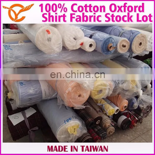 Taiwan Pure Cotton Plaid Oxford Fabric Stock Lot photo-4