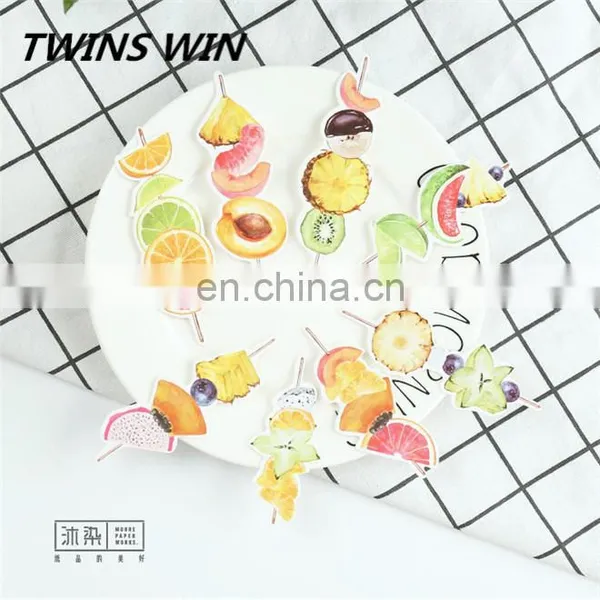 Hot Sale Popular Creative School Stationery Supplies Promotional Free Sample Cartoon Paper Different Fruit Shaped Bookmark Clips photo-3