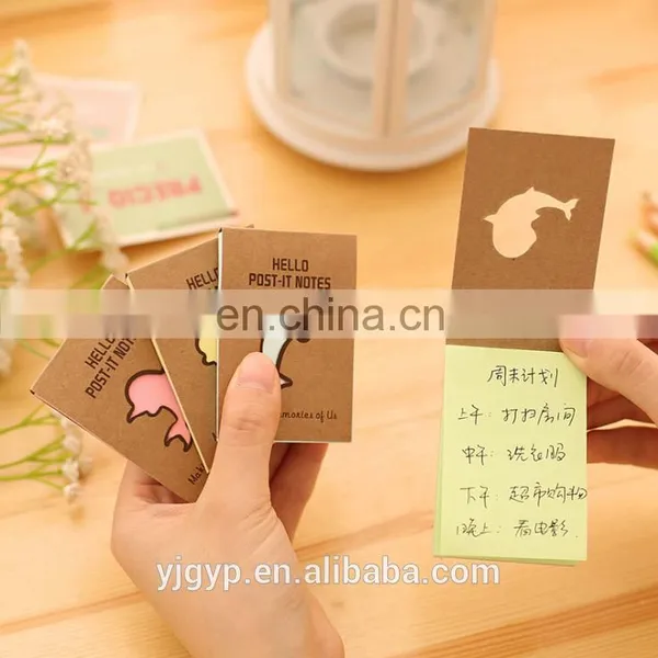 Kraft Paper Custom Die Cut Sticky Notes photo-5
