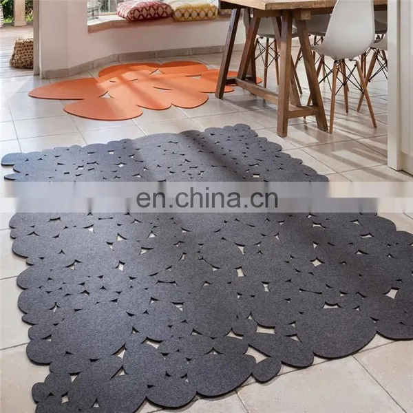 Rectangle Contemporary Geometric Felt Area Rug,floor Covering, Modern Design Felt Carpet photo-6