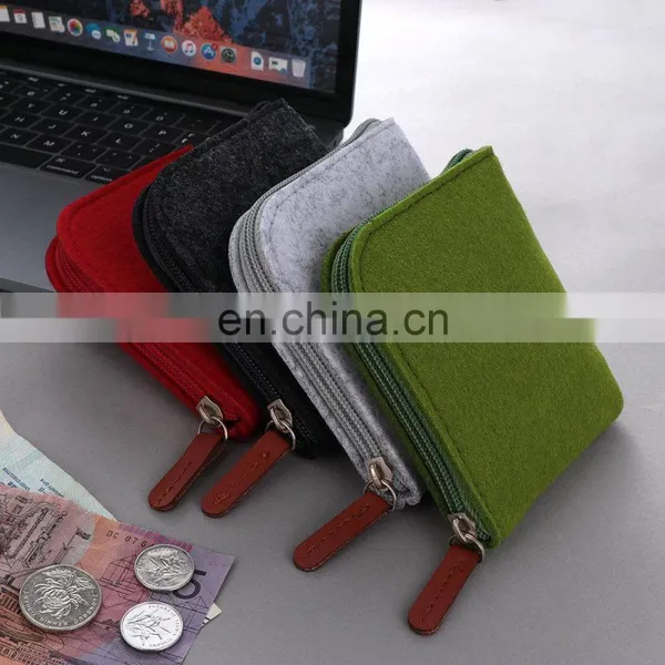 Amazon Hotselling Fashion Felt Coin Wallets Latest Design for Women photo-6