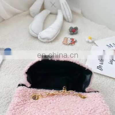 Children's Bag Fall / Winter 2020 Single Shoulder Bag Lovely Flower Messenger Fashion Small Fragrance Plush Accessories Bag photo-5