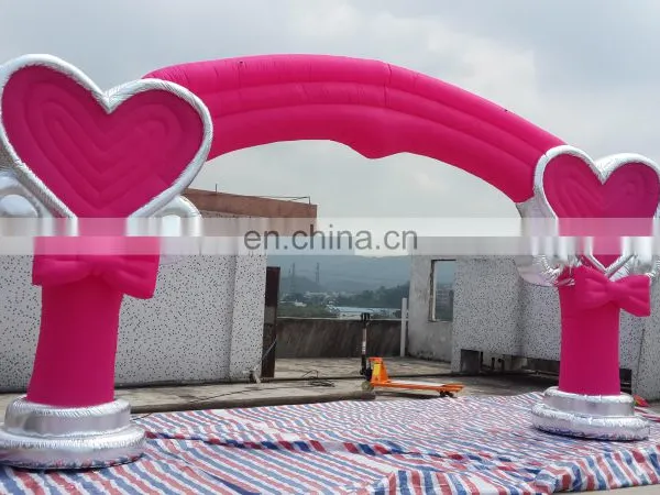 Kids Party Entrance Advertising Decoration Colorful Rainbow Red Heart Blow Up Arches Inflatable Archway photo-6