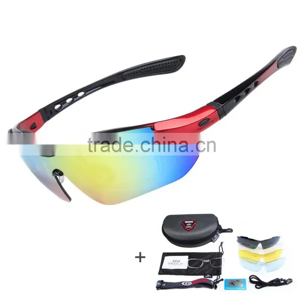Polarized Sports Sunglasses With 5 Interchangeable Lenses for Men Women Cycling Running Glasses photo-3