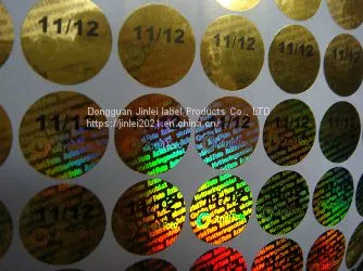 Round Laser Etched Adhesive Security Hologram Labels With Serial Numbers photo-3