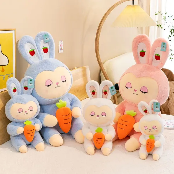 Creative New Strawberry Radish Rabbit Plush Toy Rabbit Doll Birthday Gift photo-4