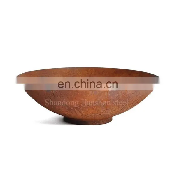 Large Black Steel Fire Pit Bowl 60cm in Diameter Corten Steel Fire Pit Bowl Wood Burning Fire Pit photo-2