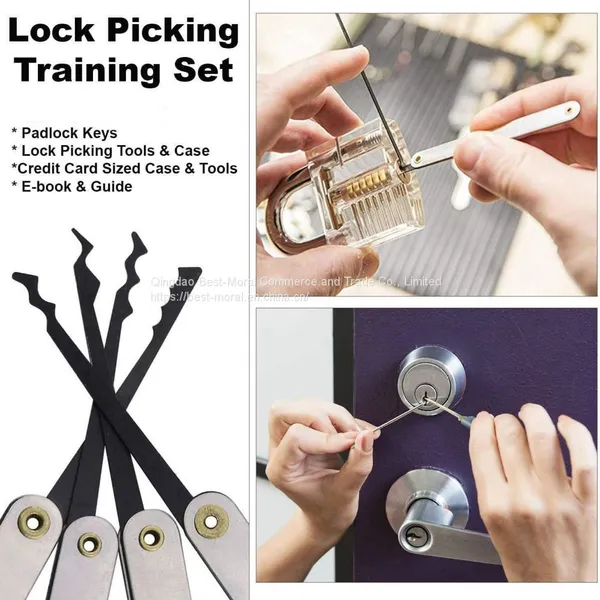 Locksmith Lock Picking Tools Set and Kit With Repair Practice Padlock photo-4