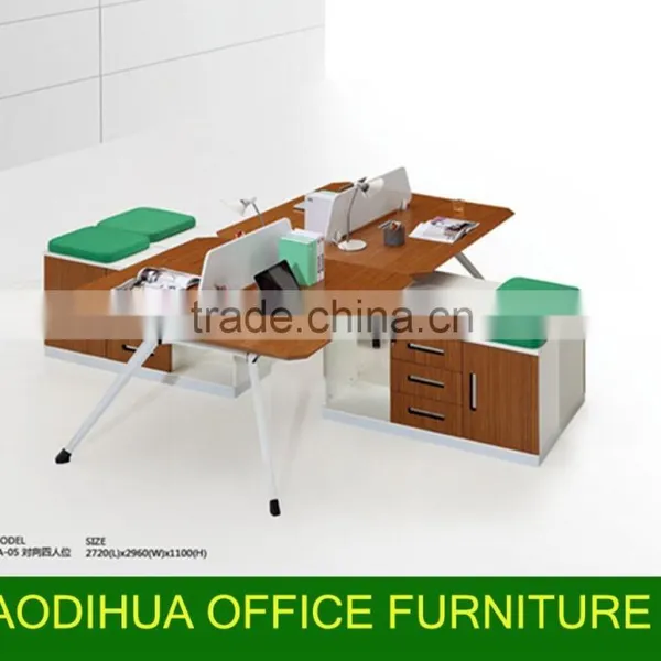 Wholesales High Quality MDF Teak Wood Veneer Office Worstation/office Workstation Partition KA-05