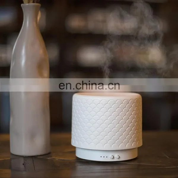 Essential Oil Diffuser for Large Room 280ml Ceramic Cool Mist Aromatherapy Humidifier - 7 LED Lights, Auto Off photo-3
