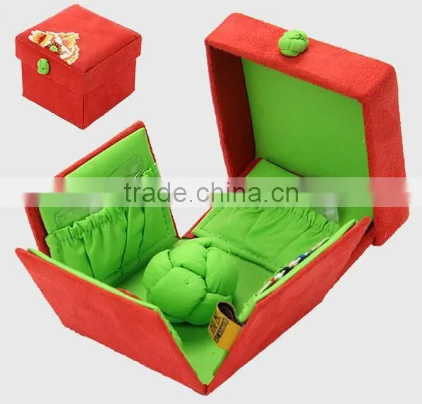Mini Fabric Jewelry Packaging Box,jewelry Box Custom Logo,jewelry Box Velvet photo-2