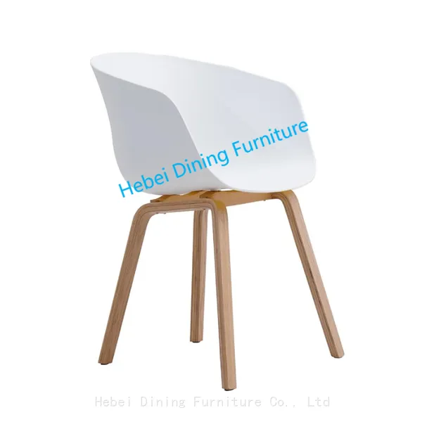Dining Furniture Living Room Furniture Beautiful Outdoor PP Cafe Chair Backrest Armrest Plastic/Velvet Chairs