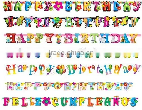 Hot Sale Happy Birthday Letter Banner With Multi-Language, and Different Designs photo-5