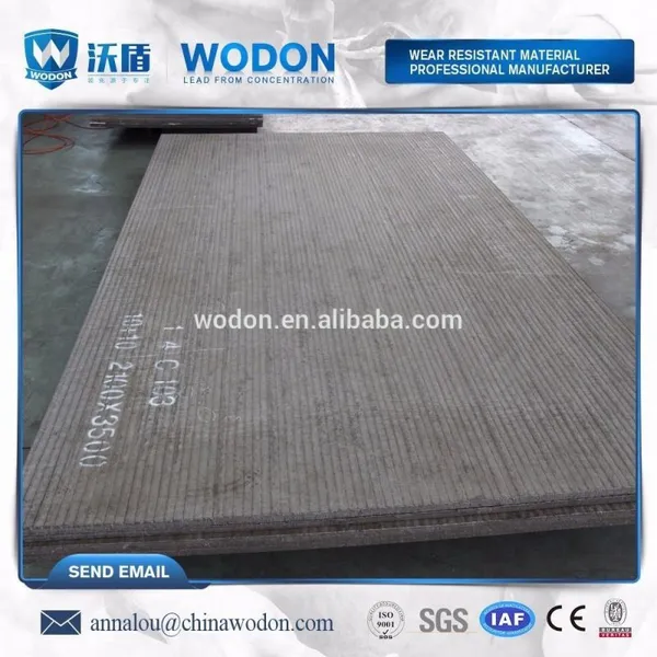 High Resistant and Impact Chromium Carbide Overlay Wear Resistant Plate Bimetal Chute Liners photo-3