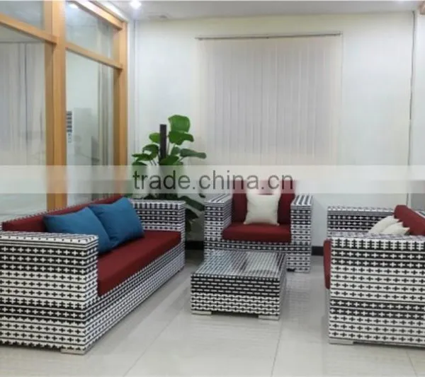 2015 Hot Product New Garden Treasures Outdoor Furniture Rattan Sectional Cane Sofa photo-6