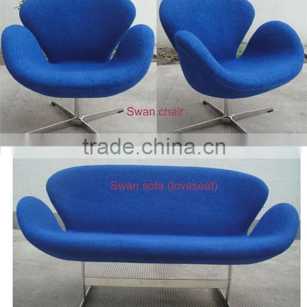 Fiberglass Modern Restaurant Swan Chair Yellow photo-3