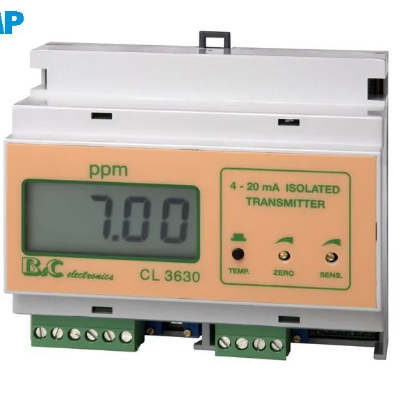 CL3630 Online Chlorine Monitor - 2 Measurement Ranges (0-20ppm) & 10-30Vdc Safe Power Supply