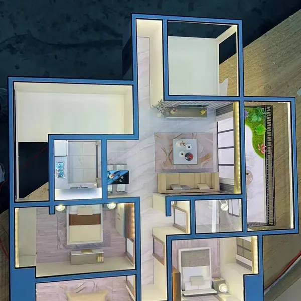 Supply Customized Exquisite Apartment Models With a Scale of 1:25. Customized Apartment Models With Lighting Effects photo-3