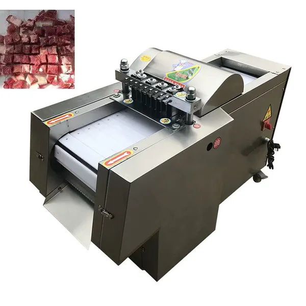 QDMECH Cortadores de Carne Congelada Comercial Conveniente, Cortador de Pollo Entero y Costillas RL014, Cortador de Cubos