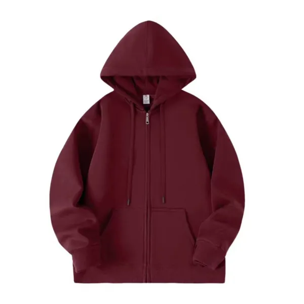 Men’s 100% Cotton Full-Zip Hoodie Jacket photo-2