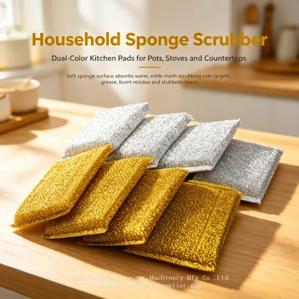 Non-Scratch Wire Cleaning Sponge Pads Heavy Duty Grease Remover for Pot, Pan, Oven, Countertop photo-4