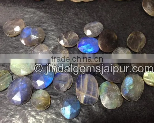 Wholesale Labradorite Rose Cut Flat Cabochons 10 To 15 MM photo-2