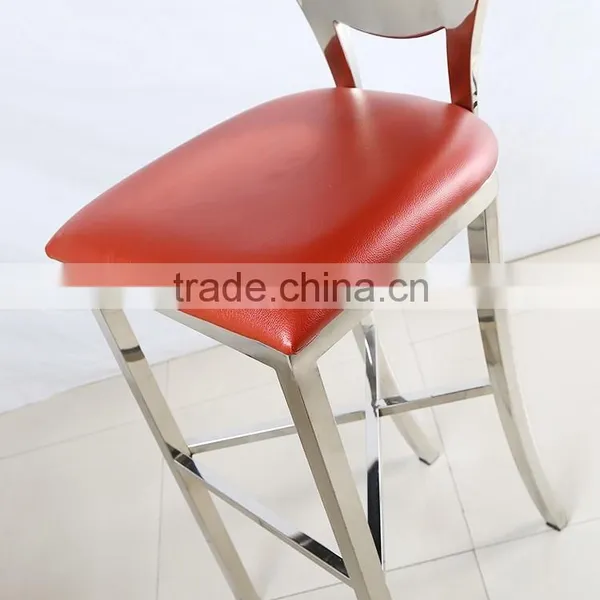 Round High Back Stainless Steel Bar Chair photo-4