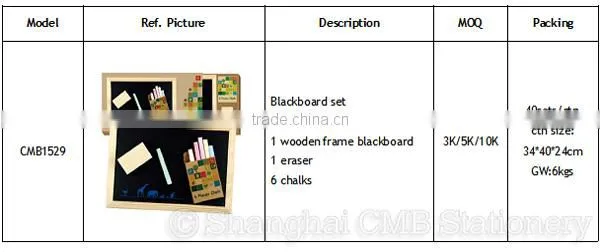Back to School Wood Small Blackboard Set With Chalks and Dusters photo-4