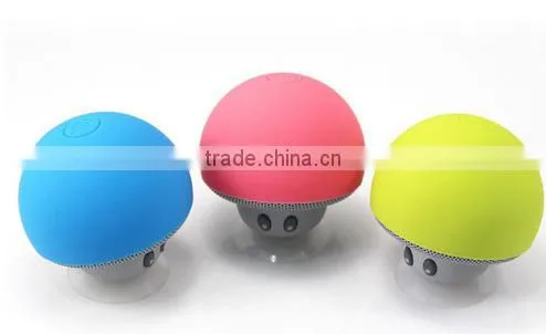 Cartoon Mushroom Head Sucker Mini Portable Bluetooth Speaker Phone Tablet Bracket Outdoor Small Acoustics For Samsung Iphone HTC photo-2