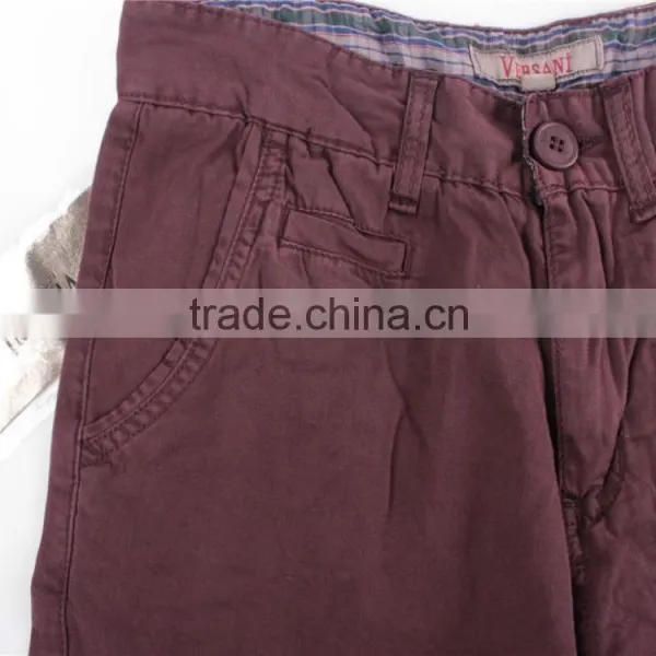 Boy's Hot Selling Cheap100%cotton Stock Apparel Washed Shorts photo-2