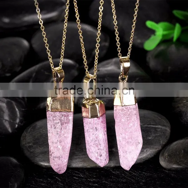 Nice Pink Stone Necklace, Hot Sale Natural Make Stone Necklace With Stone photo-4