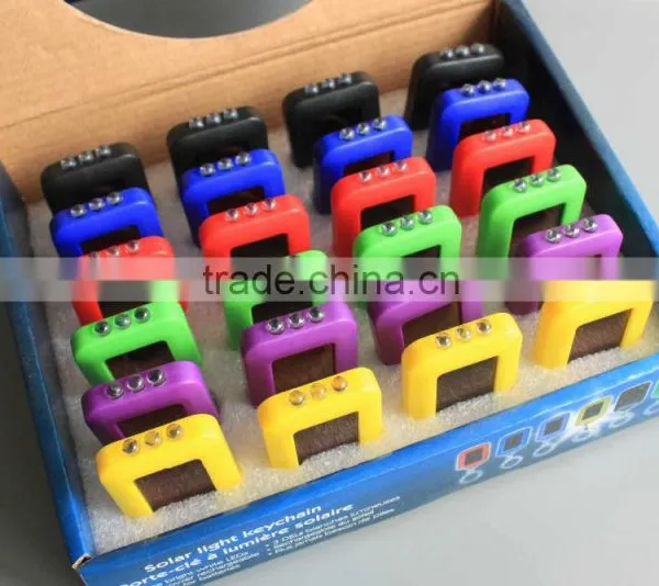 Mini led flashlight keychain Solar Powered Flashlight Keychain with display box